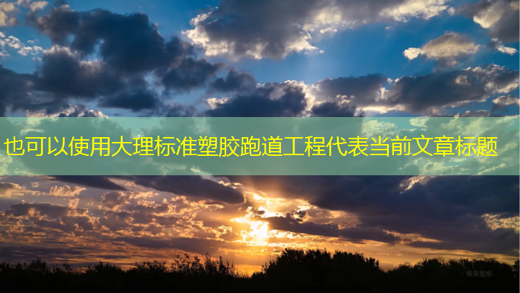 大理标准塑胶跑道工程